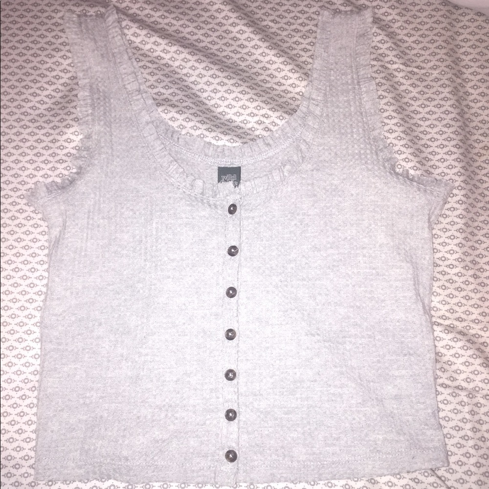 Grey Cropped Tank